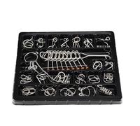 Hohopeti Set Rompicapo ad Anelli in Metallo 25 Pezzi Puzzle di Intelligenza per e Adulti Gioco da Tavolo Educativo per Stimolare Cervello e Divertimento Sociale