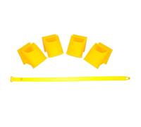 Hohopeti Set Supporto per Alberi da Giardino 43 Tazze in Plastica PP Fissaggio ad Anello Antivento e Cintura 08 M Struttura di Supporto per Alberi Robusta e Facile da Installare