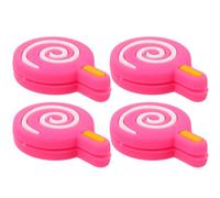 Hohopeti Smorzatori per Racchette da Tennis a Forma di Lecca-Lecca in Silicone Rosa Set da 4 Pezzi Ammortizzatori Anti-Vibrazione Compatibili per Gioco Confortevole e Riduzione