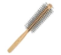 Hohopeti Spazzola Rotonda per Capelli Ricci con Setole in Nylon e Manico in Legno Piccola per Asciugatura e Styling Spazzola Volumizzante Ergonomica per Donna e Uomo