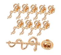 Hohopeti Spilla Distintivo Medico 10 Pezzi in Lega Dorata Simbolo Caduceo Serpente per Infermiere Dottoressa Accessorio per Abbigliamento Professionale Regalo Sanitario
