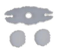 Hohopeti Stampi Silicone Irregolari per Portabicchieri Vetro Fai da Te Vassoio per Tavolo e Portabottiglie Resistente e Facile da Staccare per Creazioni