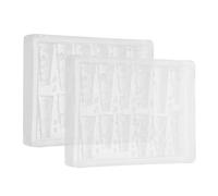 Hohopeti Stampo in Silicone Trasparente per Nail Art 3D Set da 2 Pezzi Motivo Crema per Torte e Gonna Plissettata Riutilizzabile per Decorazioni Unghie Fai da Te e Manicure Professionale