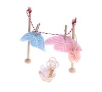 Hohopeti Stendibiancheria Miniatura per Casa delle Bambole Portabiancheria Compatto e Resistente con Spolverino Design Elegante e Salvaspazio per Ambienti Domestici e Viaggi