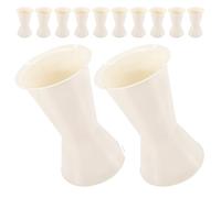 Hohopeti Supporto per Bouquet di Plastica Bianco Piccolo, Base Rotonda Stabile per Composizioni Floreali, Portafiori Artificiali per Centrotavola Eventi e Matrimoni, Set da 12 Pezzi