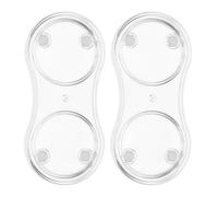 Hohopeti Supporto per Macina Pepe in Acrilico Trasparente 2 Pezzi - Vassoio da Cucina Doppio Scomparto 52 CM - Base Stabile per Macinapepe e Macinasale - Organizer Compatto per Spezie da