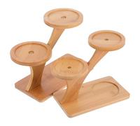 Hohopeti Supporto per Piante in bambù da Interno, Mensola da Finestra e Porta Piante Angolare, Base Resistente e Liscia per Vasi e Oggetti Decorativi, Set da 2 Pezzi per Esposizione