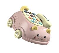Hohopeti Telefono Giocattolo per Multifunzione con Voci e Musiche Gioco Educativo in Plastica Resistente Design Forma di Gatto per Ragazzi e Ragazze Regalo Sicuro Batteria