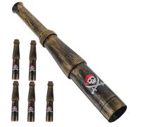 Hohopeti Telescopio Giocattolo Monoculare Pirata per Bambini, Set da 6 Pezzi in Plastica Leggera e Portatile, Accessori Didattici e Bomboniere per Feste a Tema Pirata