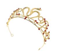Hohopeti Tiara Corona Serpente a Due Toni Dorata Strass Fascia per Cosplay da Dea e Copricapo da Festa Accessorio Elegante per Matrimoni Compleanni e Cerimonie Donna