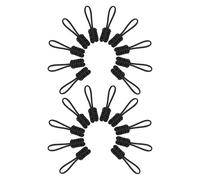 Hohopeti Tiretti per Cerniere in Nylon Neri 20 Pezzi Paracord Antiscivolo Estensori Resistenti per Riparazione Cerniere su Zaini Giacche Bagagli e Borse Sostituzione Linguette senza