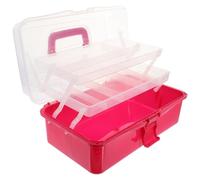 Hohopeti Valigetta Portautensili in Plastica Traslucida Maniglia Scatola Portaoggetti Professionale per Nail Art e Cosmetici Contenitore Multifunzione per Uso Domestico e Manicure