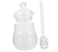 Hohopeti Vaso in Vetro Trasparente con Dosatore Spirale e in Vetro Contenitore Cucina Resistente e Design Spreco Riutilizzabile