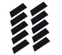 Hohopeti Vassoi per La Coltivazione delle Piante e Vassoio per Propagatore da Giardino, 10 Pezzi, Plastica Nera 21 Celle Multiforo, Kit di Germinazione per Micro Ortaggi e Semina in Casa