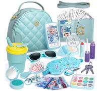 Hohosunlar Frozen Borsa Bambina con accessori, Principessa Giocattolo congelato, Trucco Falso, Telefono Giocattolo, Portafoglio, Bottiglia d'acqua, Regalo di compleanno di Natale per bambine 3+