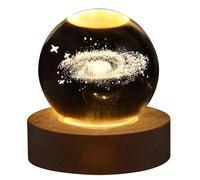 Hohota Lampada a sfera di cristallo 3D unica con proiezioni galattiche e planetarie. Luce notturna USB for una sfera al plasma dall'atmosfera accogliente(Galaxy)