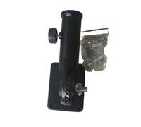 Hohota Supporto for Bandiera in Alluminio, Regolabile a 180 Gradi, avvitabile, con Attacco a Parete, for Asta portabandiera, Base for Manica a Vento(Black)
