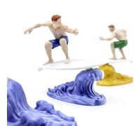 Hohota Surf-Themed Car Dashboard Ornament Interactive Resin Surfer Figurine Displaying in Your Or On Desk Also An Ideal Gift for Surf Enthusiasts(Cyan)