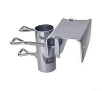 HOHOVYVY 1 supporto per ombrellone in metallo con gancio, supporto da balcone regolabile per ringhiere fino a 5 cm, resistente alla ruggine con portabevande, stabile