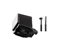 HOHOVYVY ATN3600LE - Ago di ricambio per AUDIO-TECHNICA serie AT-LP60X/AT-LP60 con punta da 0,6 mil e spazzola per dischi, finitura in plastica nera, ideale per gli amanti della musica (Black Bar)