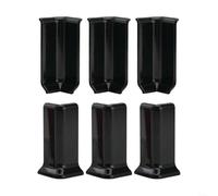 HOHOVYVY Blocchi angolari per battiscopa, in gomma, autoadesivi per battiscopa, confezione da 6 pezzi, rivestimento angolare da parete, decorazione angolare da parete (M Black)