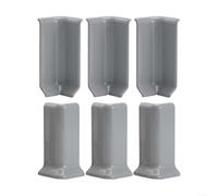 HOHOVYVY Blocchi angolari per battiscopa, in gomma, autoadesivi per battiscopa, confezione da 6 pezzi, rivestimento angolare da parete, decorazione angolare da parete (M Grey)