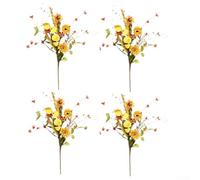 HOHOVYVY Decorazione pasquale primaverile, margherita artificiale e rami di lavanda in seta, 58 cm, composizione floreale viola, per matrimoni, feste, casa, giardino, vasi da tavolo(B)