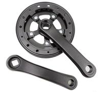 HOHOVYVY Guarnitura in lega di alluminio con catena in acciaio e doppia protezione in plastica, attacco quadrato 25-32T, 92-127 mm per biciclette per bambini e scooter (28T 127 mm)
