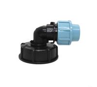 HOHOVYVY IBC - Adattatore per serbatoio S60 x 6, uscita angolare con | Adattatore per serbatoio ibc S60x6 su tubo PE 20/25/32 mm, valvola ad angolo, distributore d'acqua, irrigazione da giardino