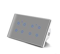 HOHOVYVY Interruttore intelligente della luce, pannello Smart Switch WiFi Touch per app Tuya, pannello in vetro (8 marce)
