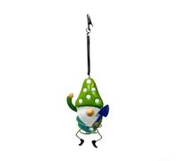 HOHOVYVY Nano da giardino per esterni, con luce solare, con funzione oscillante, statuetta decorativa da giardino, per esterni, 24 cm (verde)