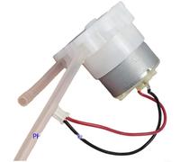 HOHOVYVY Pompa peristaltica in miniatura DC 5V con sistema di pompa dell'acqua autoadescante, tre ruote, anti-ritorno, dimensioni compatte, bianco, adatta per applicazioni di laboratorio e industriali