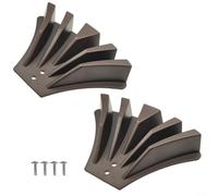 HOHOVYVY Set di 2 conduttori per grondaie, prolunga per acqua piovana, materiale PP, resistente alle intemperie, accessori di montaggio (marrone)
