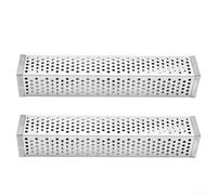 HOHOVYVY Set di 2 tubi per barbecue, in acciaio inox, per grigliare all'aperto, 30,5 cm, con design multiforo, per un flusso uniforme di fumo