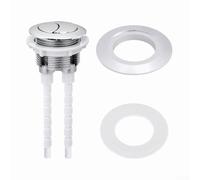 HOHOVYVY Set doppio pulsante per WC da 38 mm, 48 mm, 58 mm, coperchio per serbatoio WC in plastica (argento)