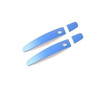 HOHPMGFGNN auto Per Camaro 2017+ Lega Di Alluminio Auto Maniglia Per Porta Esterna Copertura Decorativa Cornice Per Telaio Kit Adesivo(Blu)