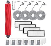 HoHumoca Kit di Accessori di Ricambi per Roborock QV 35A / QV 35S, 1 Spazzola Principale, 6 Sacchetti, 4 Filtri HEPA, 4 Panno, 4 Spazzola Laterale
