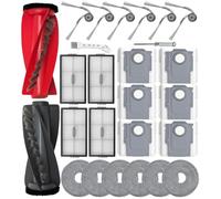 HoHumoca Kit di Accessori di Ricambi per Roborock Saros 10R / Qrevo CurvX Aspirapolvere, 1 Paio di Spazzola Principale, 6 Sacchetti, 4 Filtri HEPA, 6 Panno, 6 Spazzola Laterale