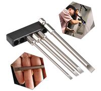 HOHXEN Set di 4 PZ da 100 mm per Cacciavite a Taglio, Set di Inserti per Cacciaviti in Supporto, Bit Magnetici a Testa Piatta S2 in Acciaio Legato da 1/4'' con Gambo Esagonale - Dia 3mm 4mm 5mm 6mm