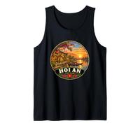 Hoi An Vietnam Tramonto Costiera Scena Design Canotta