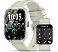 HOIFA Smartwatch Uomo Donna, 1.96" HD Orologio Smartwatch con Chiamate, 113+ Sportive Smart Watch con 24H Cardiofrequenzimetro/SpO2/Sonno/Contapassi, IP68 Orologio Fitness per Android iOS,2025 Bianco