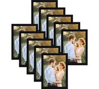 Hoikwo Cornice 10x15 Set di 10, Cornici 10x15 Nere con Diversi colori di Passapartout,13x18 Senza Passepartout,Portafoto da Appendere alla Parete o da Esporre sul Tavolo