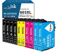 HOINKLO 603XL Cartucce Compatibili per Epson 603 Multipack Nero Ciano Magenta Giallo (10-Pack) pour XP-2100 XP-2105 XP-3100 XP-3105 XP-4100 XP-4105 WF-2810 WF-2830 WF-2835 WF-2850