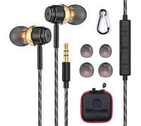 HOISTAC Auricolari, In-Ear Cuffie Con Filo 3,5mm Jack, HIFI Cuffiette Con Microfono e Controllo Del, Suono Potente Guidato Dai Bassi Chiamate HD Nessun Rumore, Per Phone Computer, Tablet, MP3