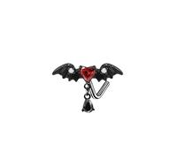 Hoisy 20G 0,8x7mm Piercing Stud per Naso Acciaio Inossidabile Uomo, Ale d'Angelo e Cuore Zirconio Cubique, Helix Piercing Argento Nero Rosso