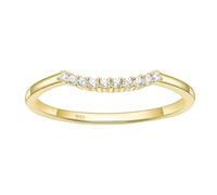 Hoisy Anelli di Fidanzamento Eleganti Argento Sterling 925 per Donna, Forma ad Arco con Zirconia Cubica Anello Oro Donna Promessa, Misura 27(67mm)