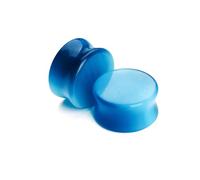 Hoisy Confezione da 2 Dilatatori per Orecchie, Kit Dilatatori 6mm(2g), Rotonda, Pietra, Blu