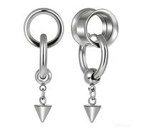Hoisy Confezione da 2 Pendenti Dilatatori, Dilatatori in Acciaio Inossidabile 8mm(0G) con Cono