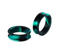 Hoisy Dilatatori 2Pezzi, 32mm Set Dilatatore, Cavo Rotondo, Silicone, Verde Nero