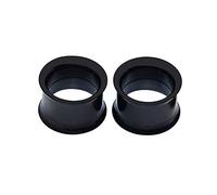 Hoisy Dilatatori per Orecchie 2 PCS, Dilatatori Orecchie Set 14mm(9/16 inch), Cerchio Nero, Acciaio Inossidabile, Nero